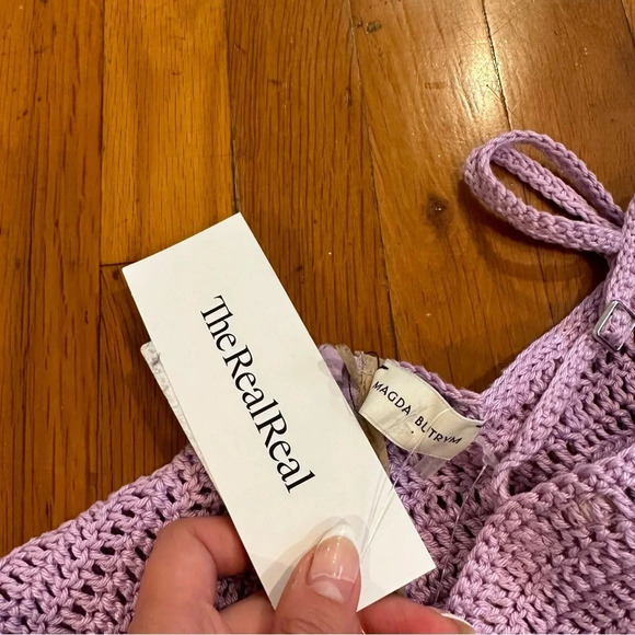 NWT Magda Butrym Crochet Balconette Mini Dress - Picture 4 of 10